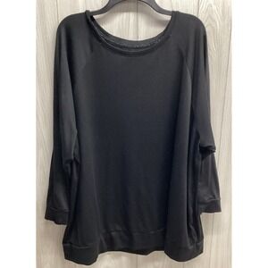 CJ BANKS Women's (Size 3X) Long Sleeve Round Neck‎ Shirt Stretch